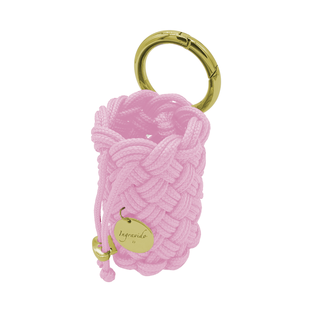 006 rosa pink gold Leckerlilbeutel Belohnung Hund  handmade handgemacht paracord geflochten leicht vegan ingravido hanstedt online shop fuer Hundezubehoer